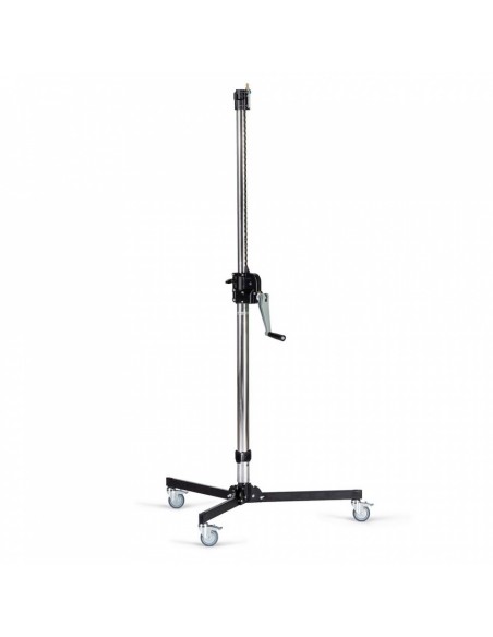 PIE DE ESTUDIO BASE BAJA WIND UP 2 SECCIONES  DE ACERO MANFROTTO- MF083NWLB