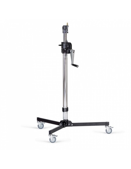 PIE DE ESTUDIO BASE BAJA WIND UP 2 SECCIONES  DE ACERO MANFROTTO- MF083NWLB