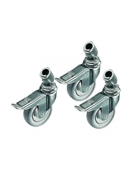 RUEDAS 75MM CON FRENOS SET 3 CONECTOR M10 MANFROTTO-MF104