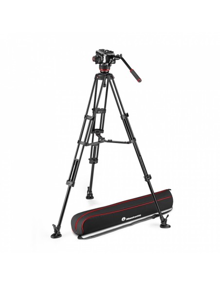 TRÍPODE VÍDEO TWIN DE ALUMINIO CON RÓTULA FLUIDA Y ESTABILIZADOR CENTRAL MVK504XTWINMA MANFROTTO - MFMVK504XTWINMA