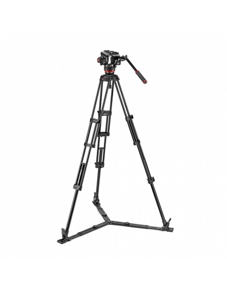 TRÍPODE PARA VIDEO TWIN DE ALUMINIO CON RÓTULA FLUIDA Y ESTABILIZADOR A RAS DE SUELO MVK504XTWINGAMANFROTTO- MFMVK504XTWINGA