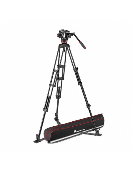 TRÍPODE PARA VIDEO TWIN DE ALUMINIO CON RÓTULA FLUIDA Y ESTABILIZADOR A RAS DE SUELO MVK504XTWINGAMANFROTTO - MFMVK504XTWINGA