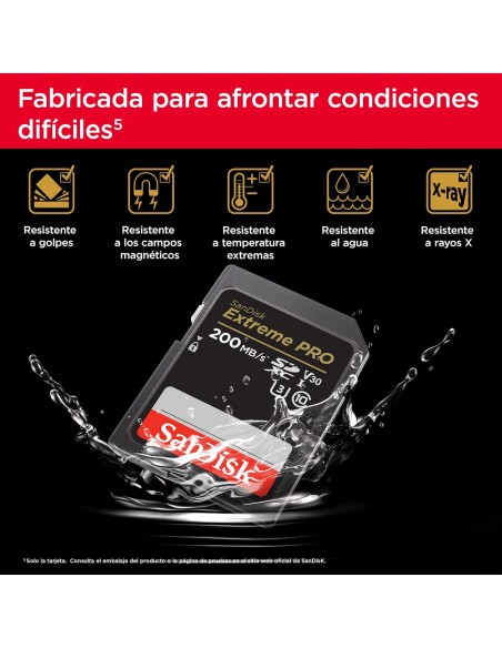 SANDISK SDHC EXTREMEPRO 128GB 200 MB/S V30 UHS-IU3