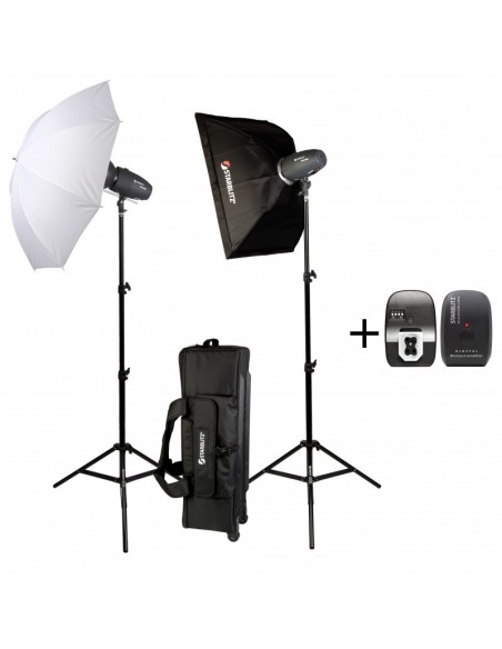 FLASH ESTUDIO 2 UNIDADES 200 W CON ACCESORIOS STARBLITZ - SHARK200KIT