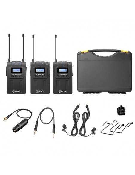 MICRÓFONO INALÁMBRICO UHF PRO KIT 2TX Y 1RX BOYA- BYWM8PROK2